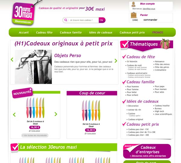 Site Internet de vente en ligne - 30 euros MAXI - Stéphane LEGRAND
